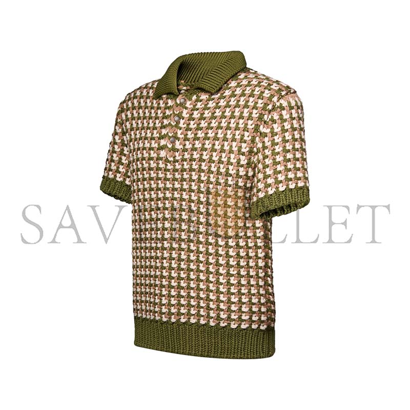 LOUIS VUITTON SHORT-SLEEVED WOOL-KNIT POLO SHIRT 1AJVY4
